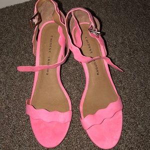 Pink Chinese laundry heels